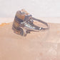 Agate ring size 5.25 Art Deco pinky sterling silver women