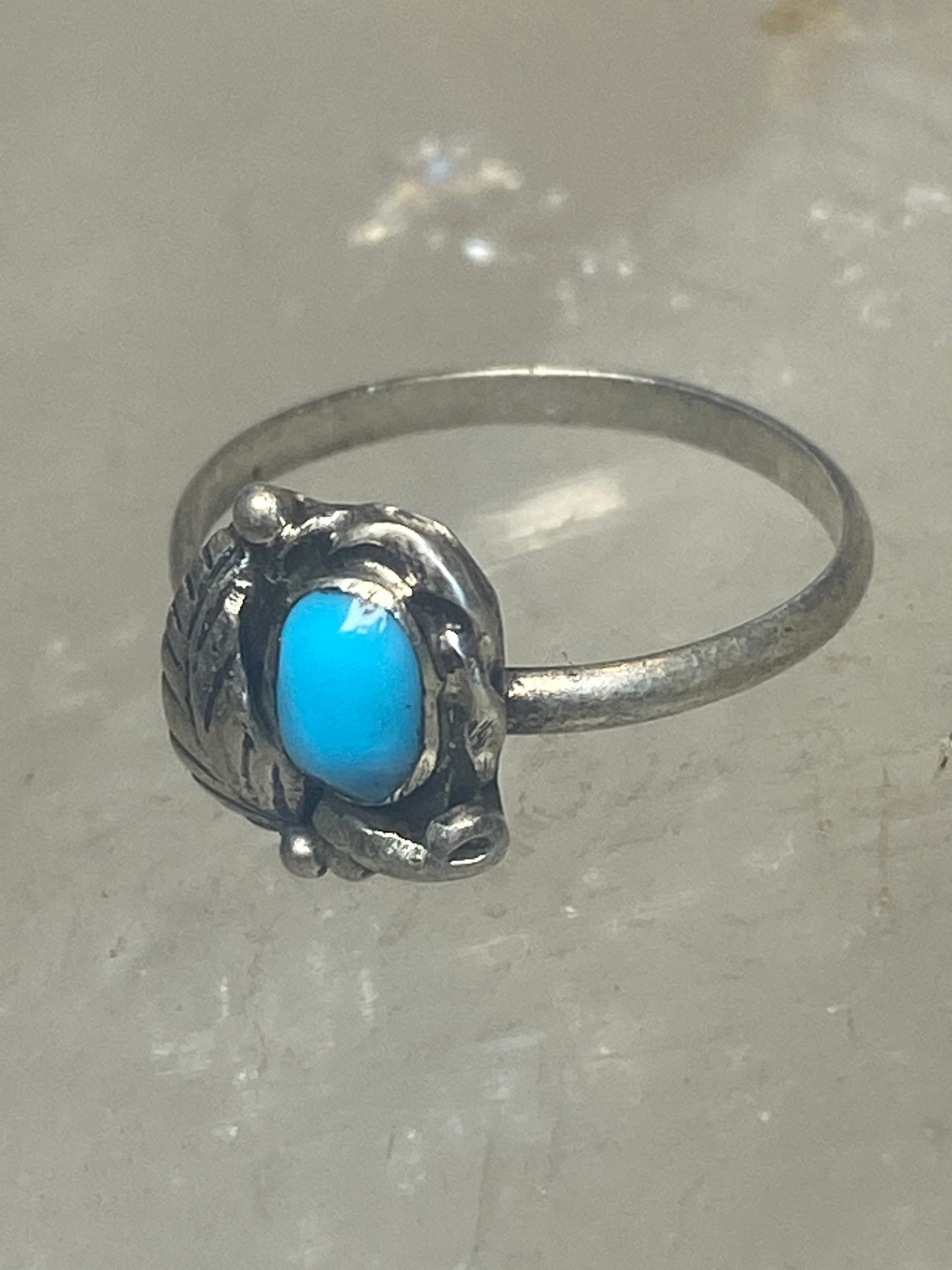 Turquoise ring southwest pinky sterling silver women girls b