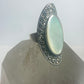 Mother of Pearl ring long Art Deco sterling silver women girls