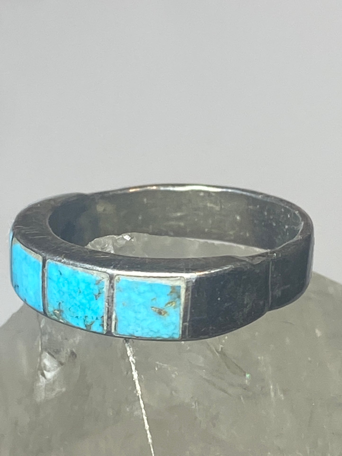 Turquoise ring size 6.25 band  Navajo sterling silver women