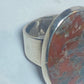 Agate ring southwest sterling silver women
