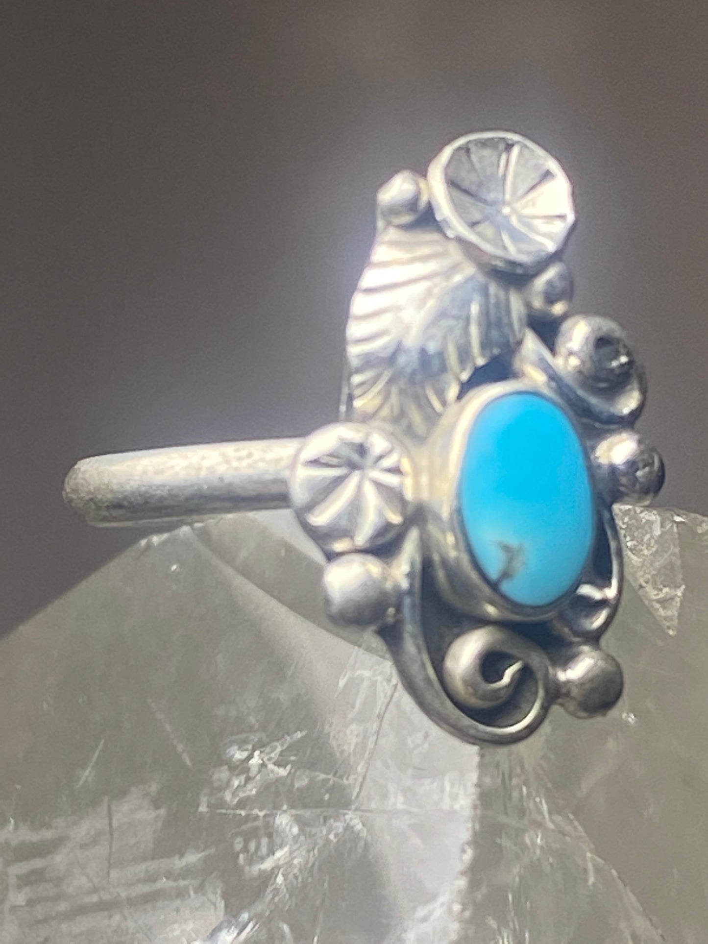Turquoise Ring  southwest pinky sterling silver women girl ii