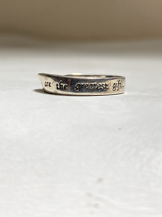 Ring Dreams are greatest gift. Unwrap your future Stacker sterling silver Band women girls