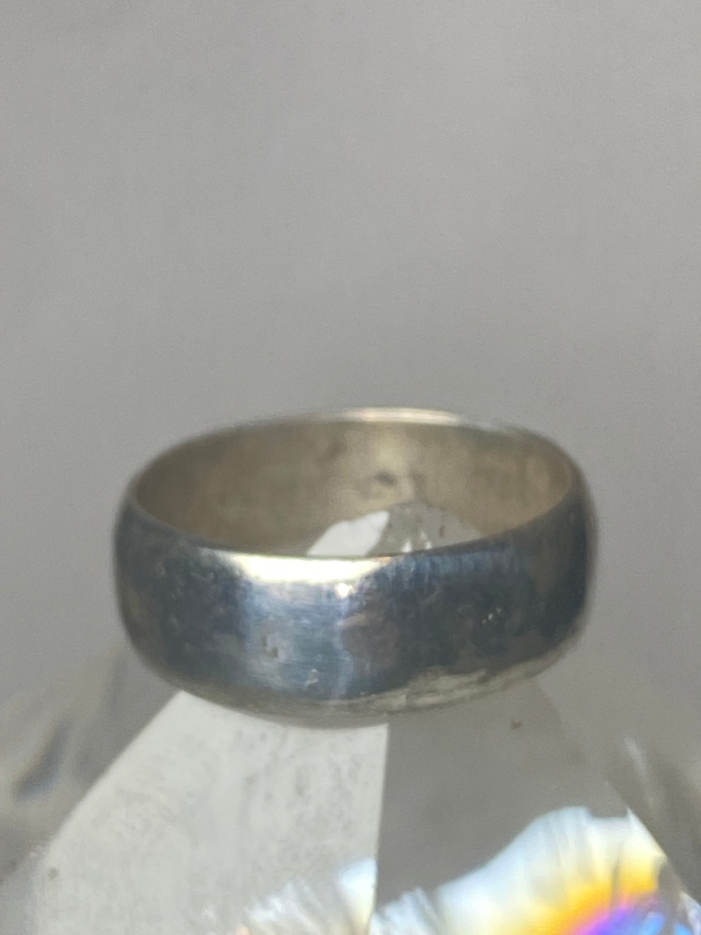 Vintage Plain ring size 5.25 wedding band stacker sterling silver T