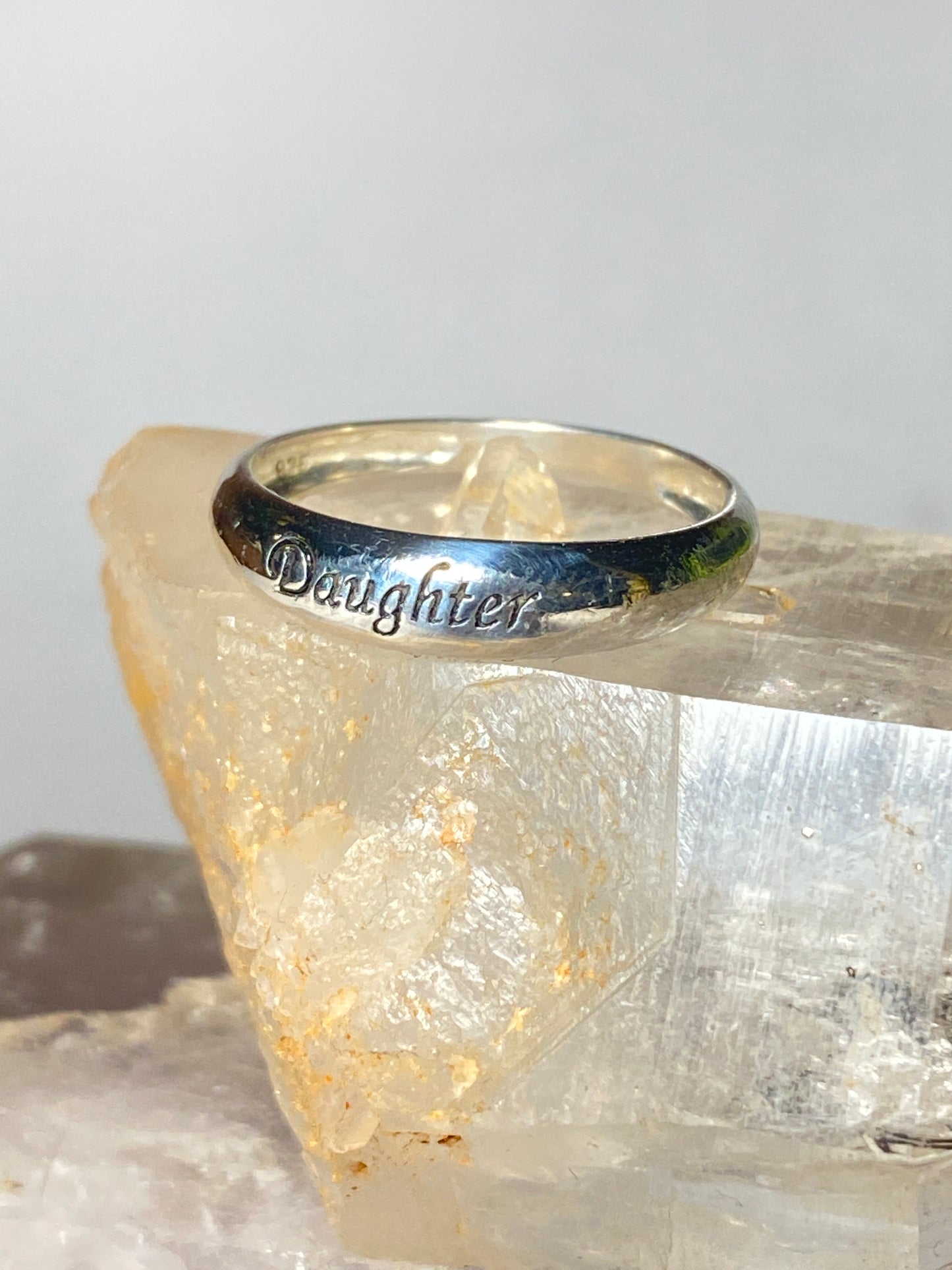 Daughter Ring word band love friendship sterling silver women daughters girls