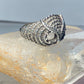 Owl Ring bird Band NO Stones graduate graduation sterling silver women AS IS
