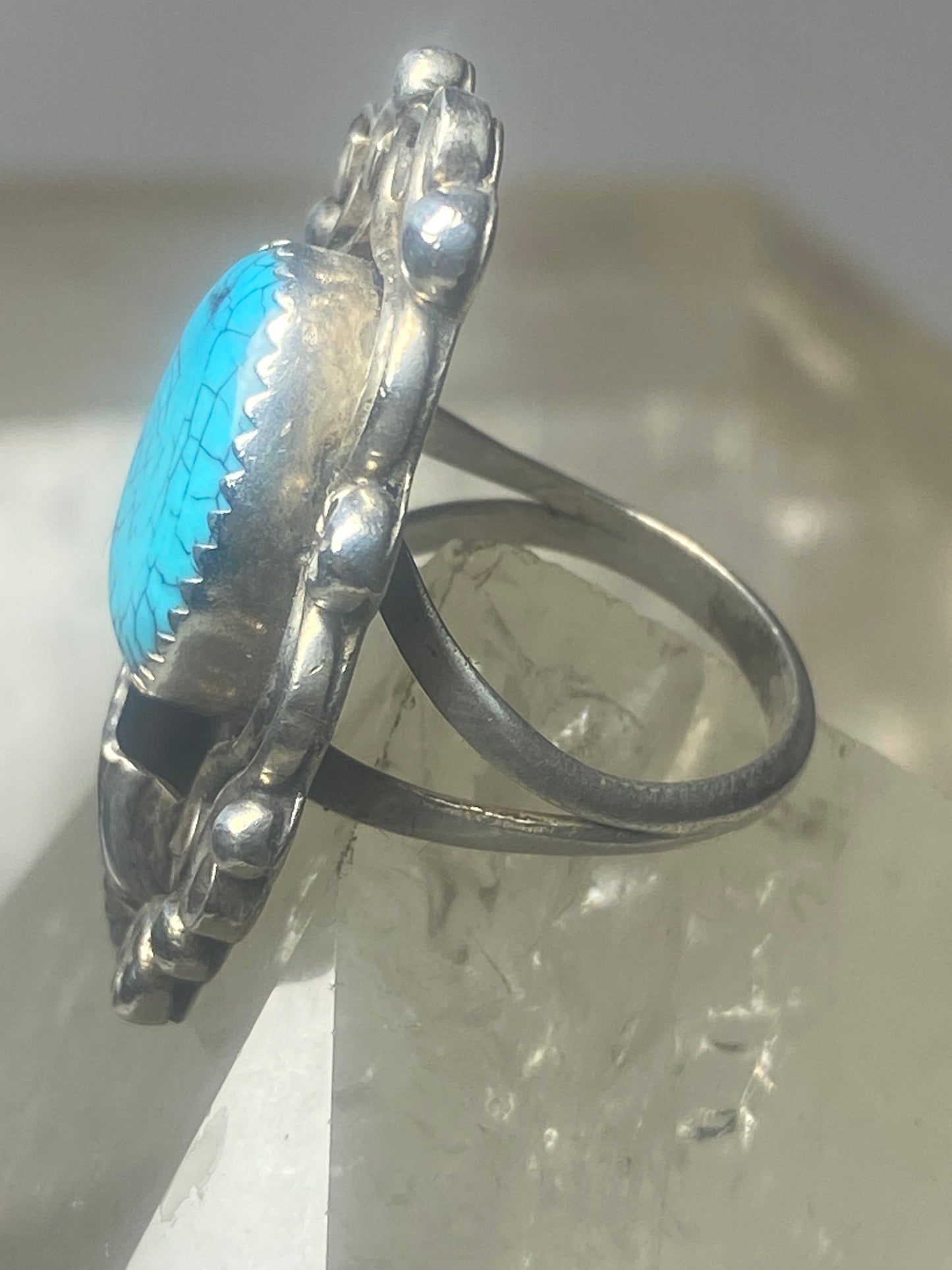 Turquoise ring southwest sterling silver women