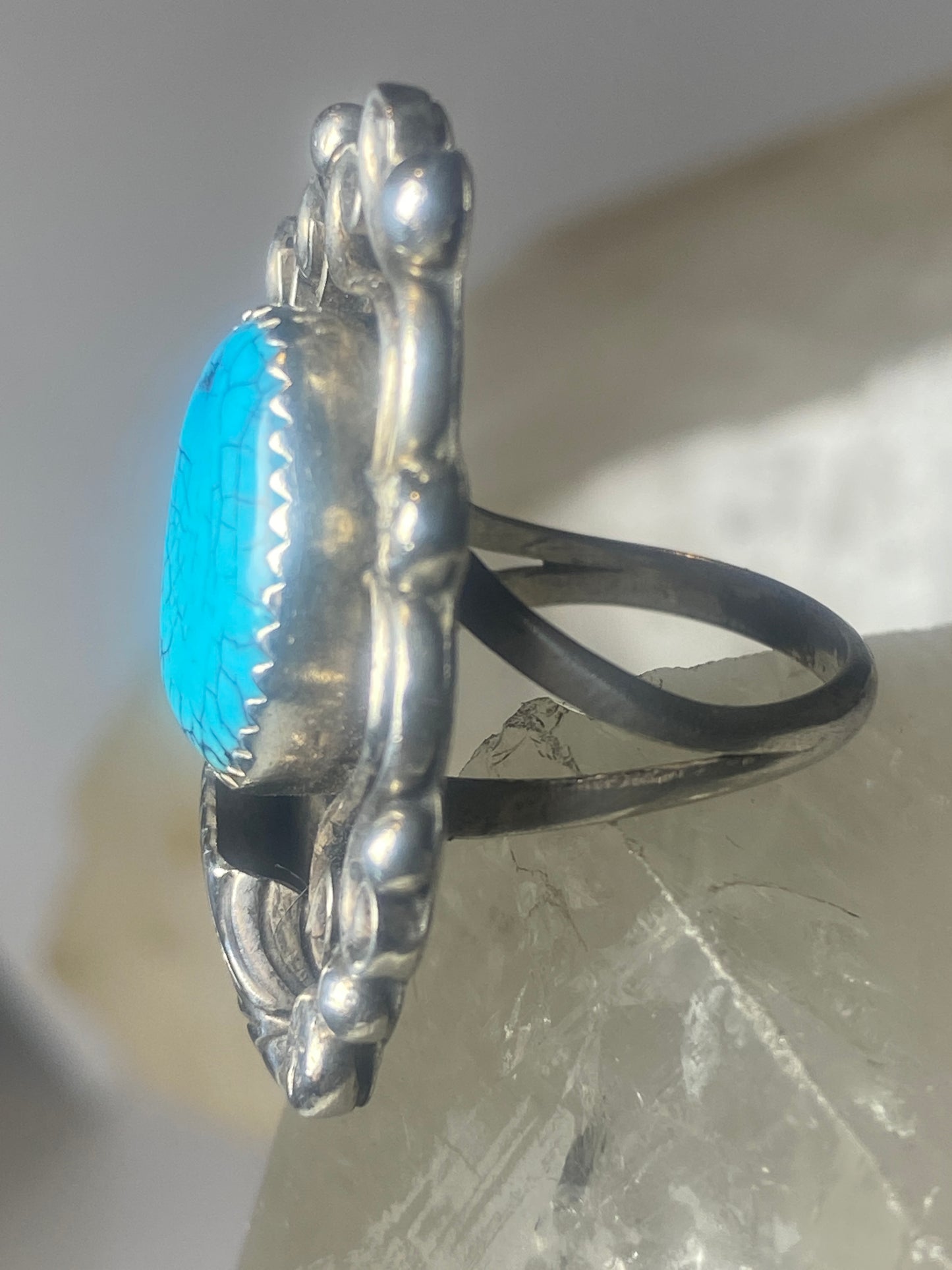 Turquoise ring southwest sterling silver women