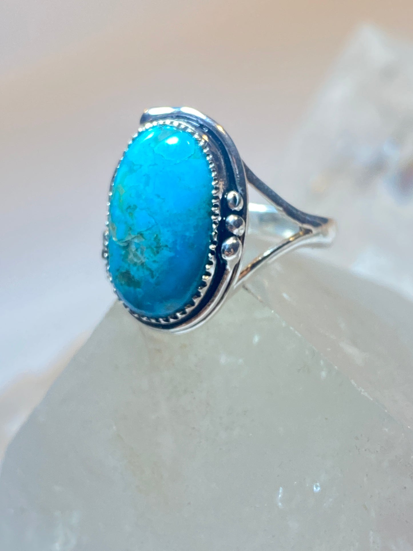 Turquoise ring size 7.75 Navajo southwest sterling silver