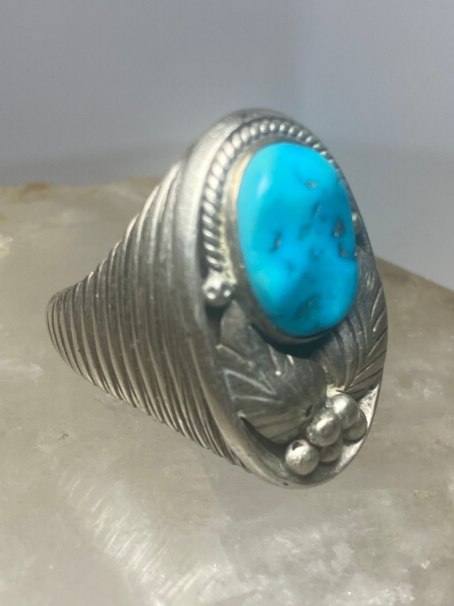 Turquoise ring southwest sterling silver women men