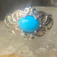 Black Hills Gold ring size 6 turquoise leaves sterling silver women girls
