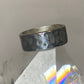 Vintage Plain ring size 5.50 wedding hammered band stacker sterling silver W