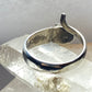 Cat ring size 7.50 wrap around band sterling silver
