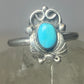 Turquoise ring southwest pinky floral leaves blossom baby children women girls  i