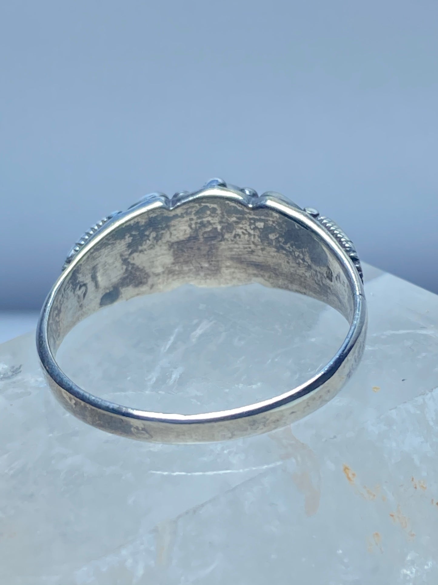 Yin Yang ring filigree  band sterling silver women