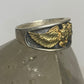 Eagle ring feathers  sterling silver women men