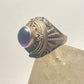 Poison ring beaded amethyst pinky sterling silver women girl
