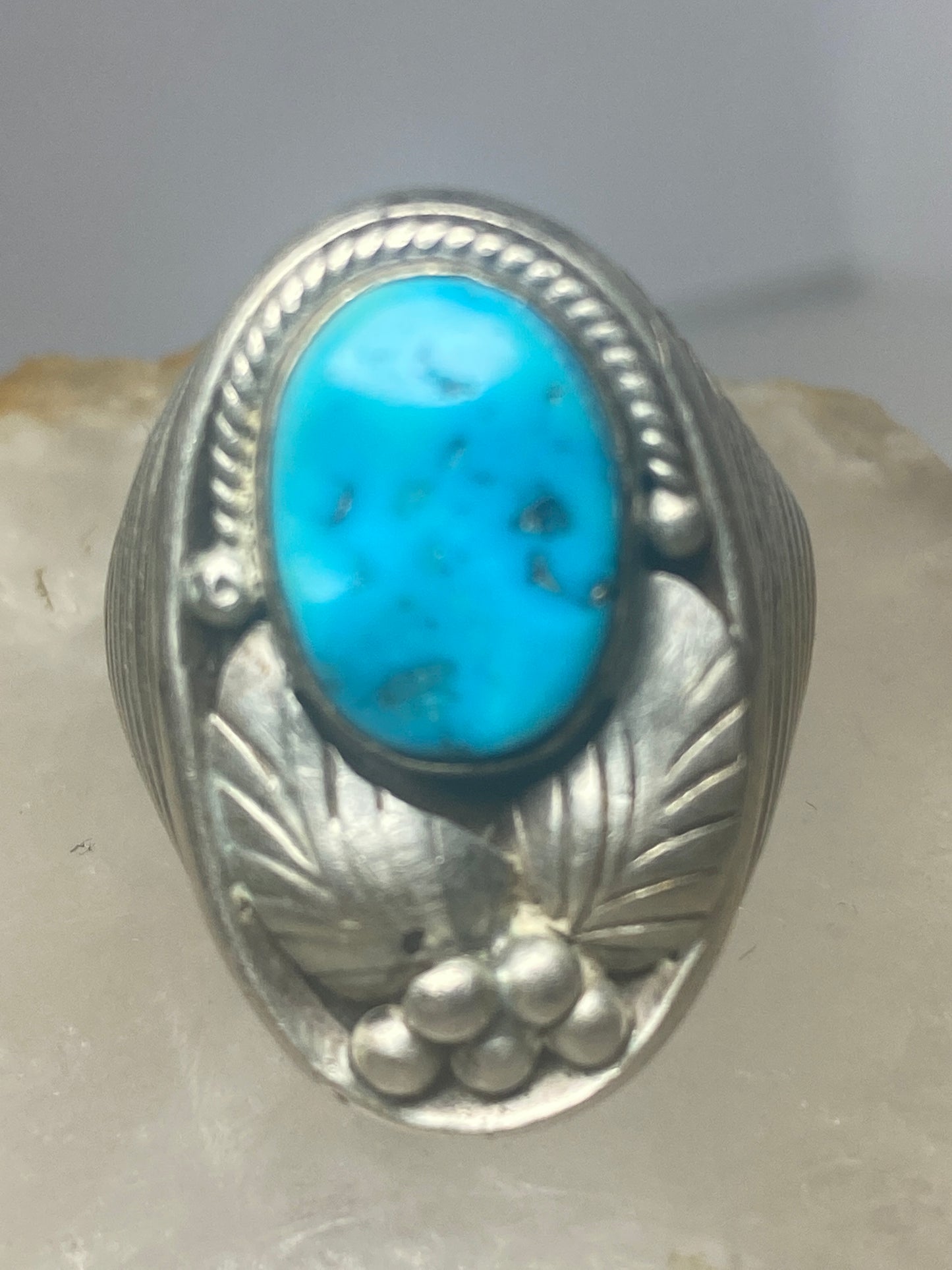 Turquoise ring southwest sterling silver women men