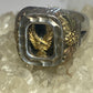 Eagle ring onyx band sterling silver women girls