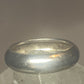 Plain ring wedding band size 5.50 sterling silver  h