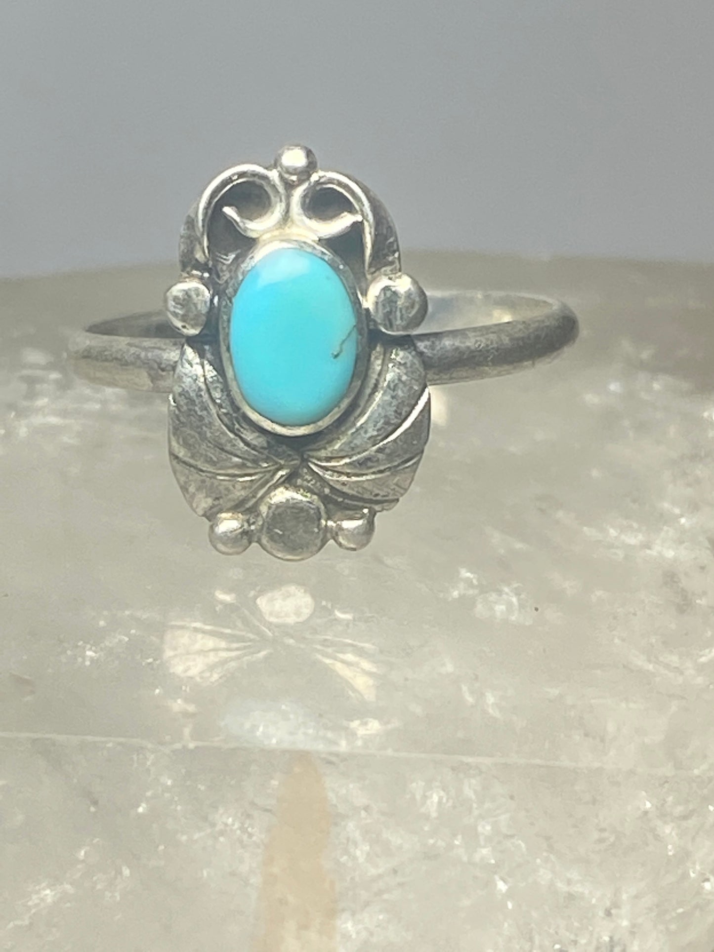 Turquoise ring leaves band southwest sterling silver women girls k