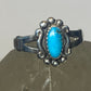 Turquoise ring pinky band Navajo sterling silver women girls
