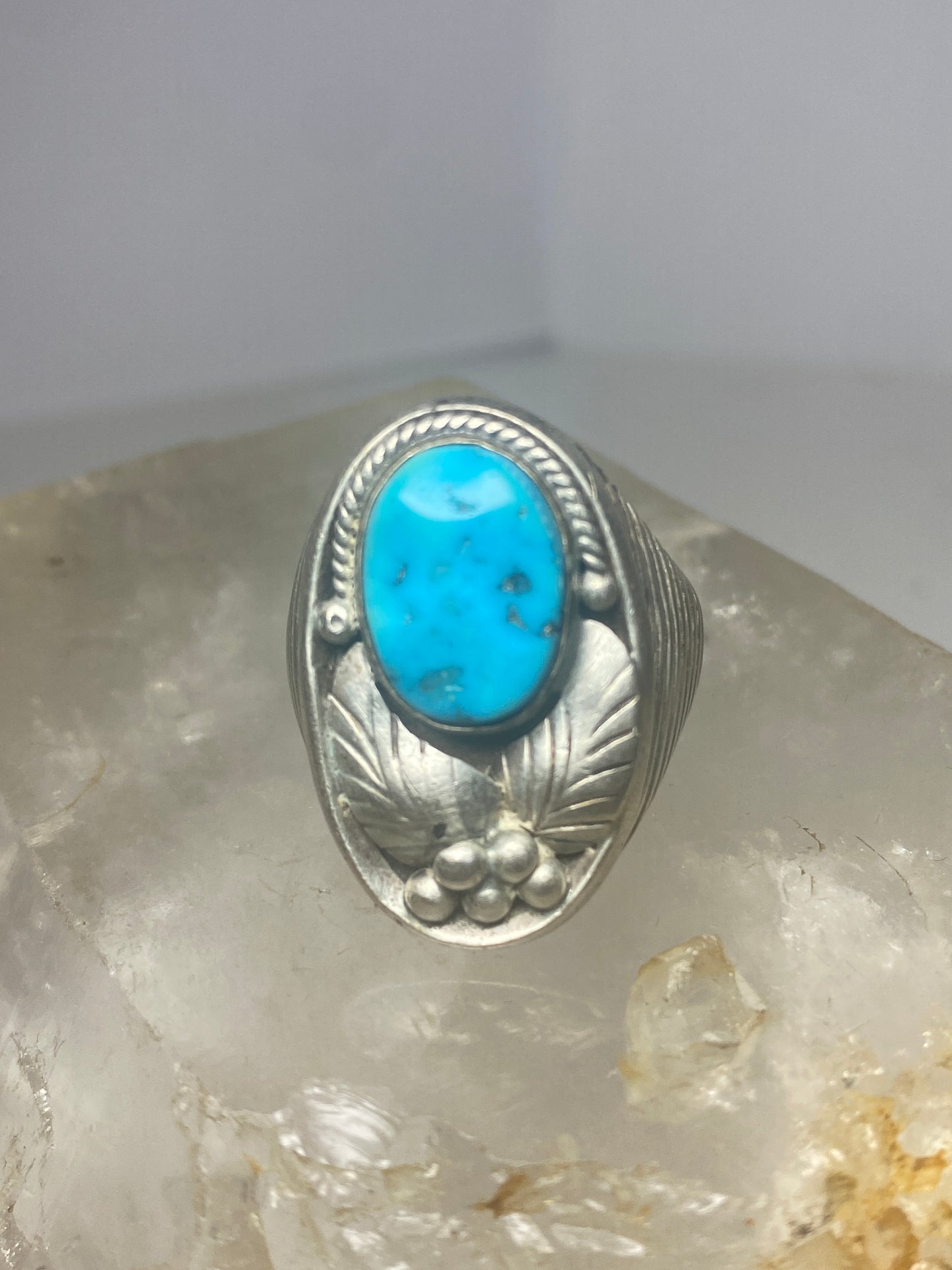 Turquoise ring southwest sterling silver women men