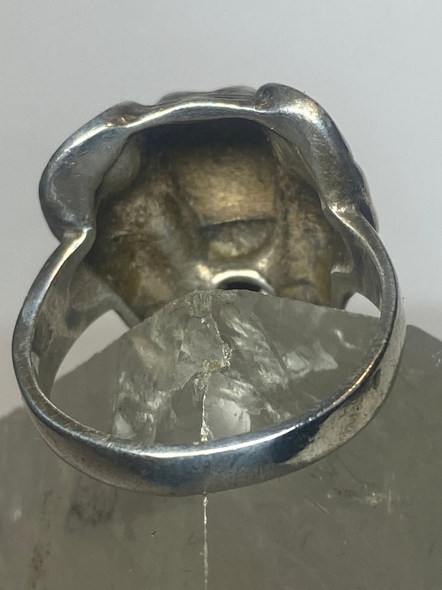 Elephant ring face band sterling silver women girls