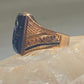 Roman Warrior Ring Antique Art Deco sterling silver 14K ring 1920's