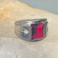 Mid century ring  size 7.25 band cocktail Uncas sterling silver women men