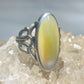Long Mother of Pearl ring size 7 southwest MOP sterling silver women girls