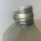 Spinner cigar band sterling silver women Size 10.50