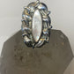 Mother of Pearl ring long Navajo sterling silver women girls