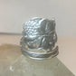 Four Leaf Clover spoon ring floral good luck  band sterling silver women girl c