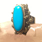 Poison ring size 9 adj blue Mexico sterling silver women