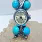 Turquoise ring watch southwest sterling silver women