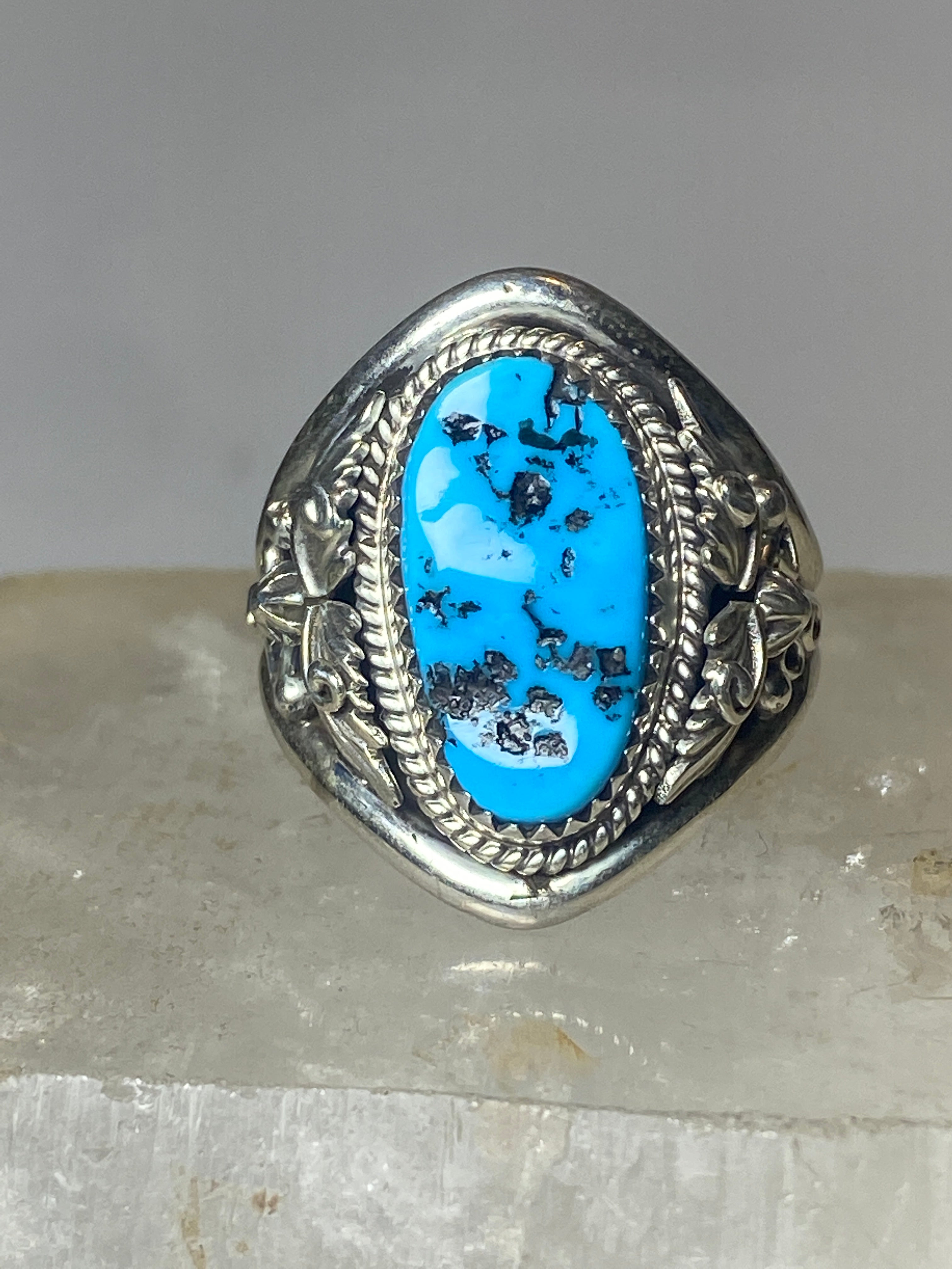 Lilly Barrack Sterling Silver Royston Turquoise Ring Approx Size 8 Slightly  Adj, Southwest Jewelry