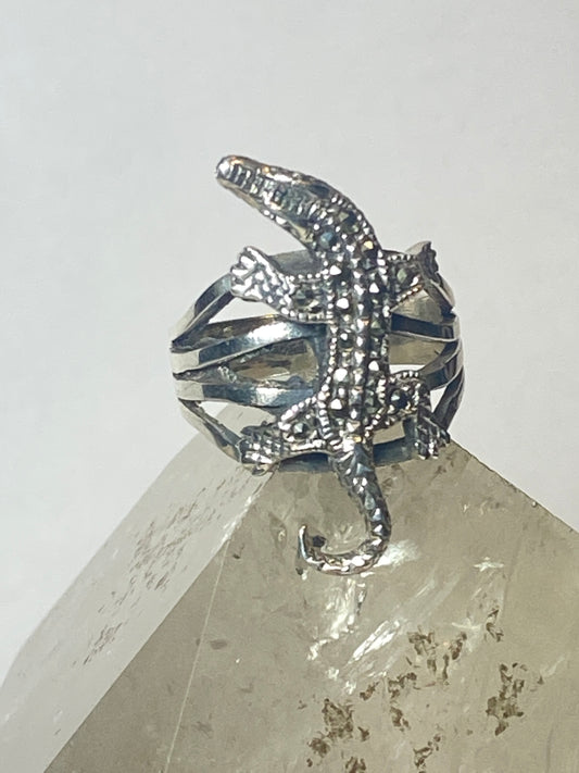 Lizard ring marcasites  sterling silver women girls