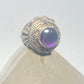Poison ring beaded amethyst pinky sterling silver women girl