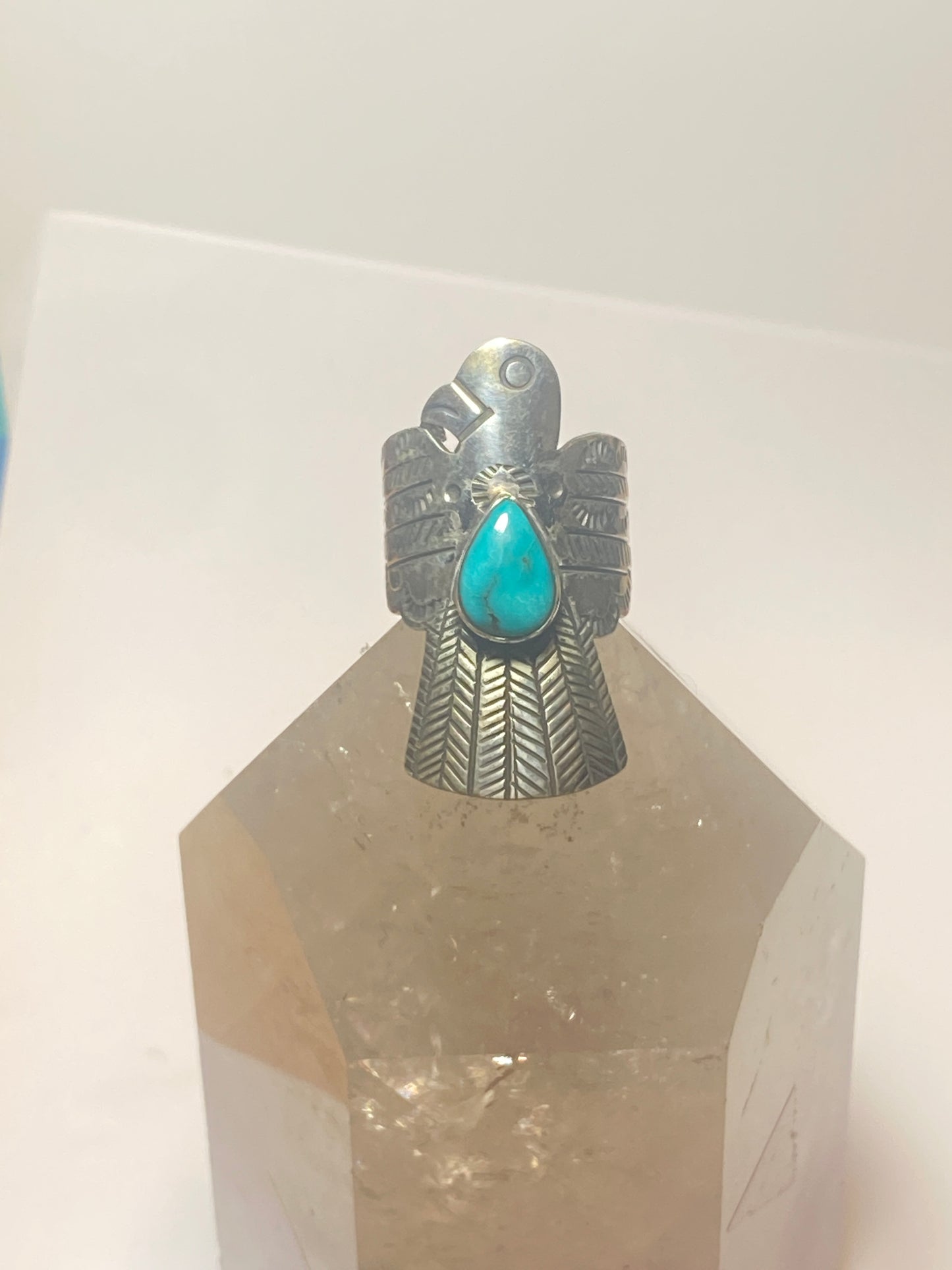 Phoenix ring turquoise Navajo sterling silver women girls