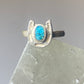Horseshoe ring Turquoise southwest pinky sterling silver women girls