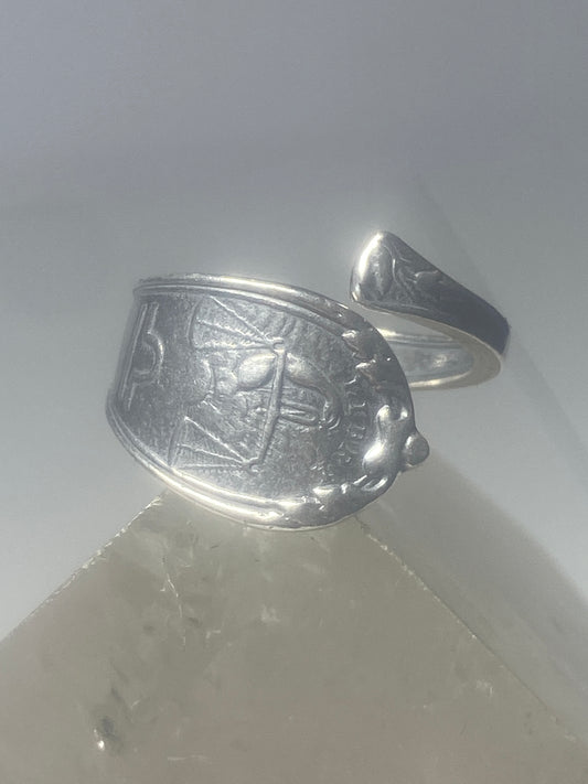 Libra spoon ring September zodiac birthday  band ring sterling silver women girl