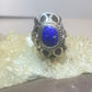 Poison ring blue lapis ? Mexico sterling silver pinky  women girls