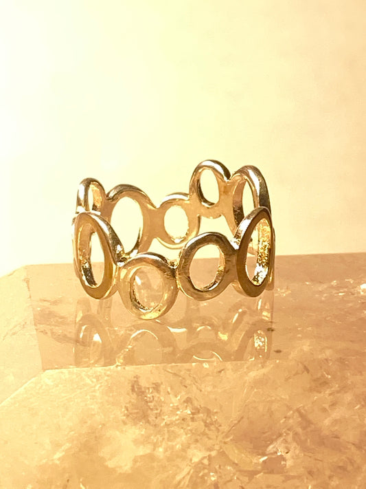 Circle ring size 6.75  Circles band geometric sterling silver women