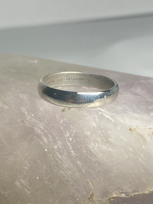 Plain band wedding Ring stacker sterling silver women men