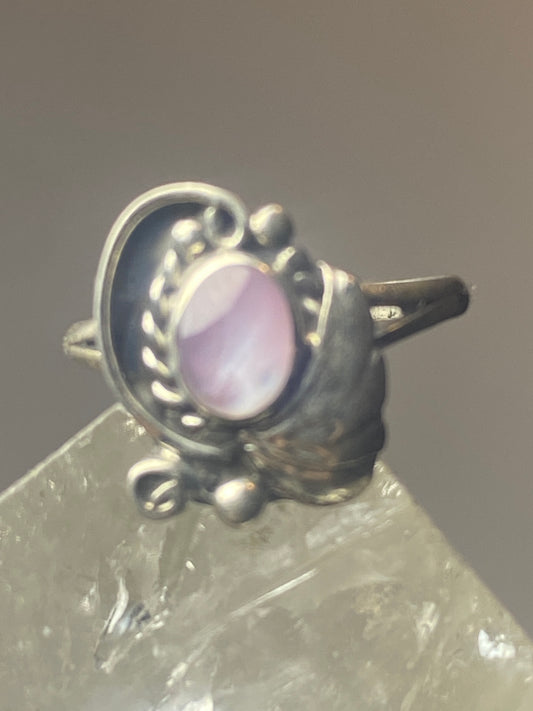 Mother of pearl Ring southwest pinky sterling silver women girl s