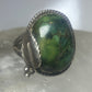 Turquoise ? ring size 7.50 leaves southwest  band sterling silver women