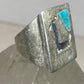 Deer ? ring turquoise tribal animal southwest band sterling silver women