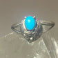 Turquoise ring southwest pinky floral leaves blossom baby children women girls  l