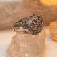 Poison ring marcasite floral sterling silver women